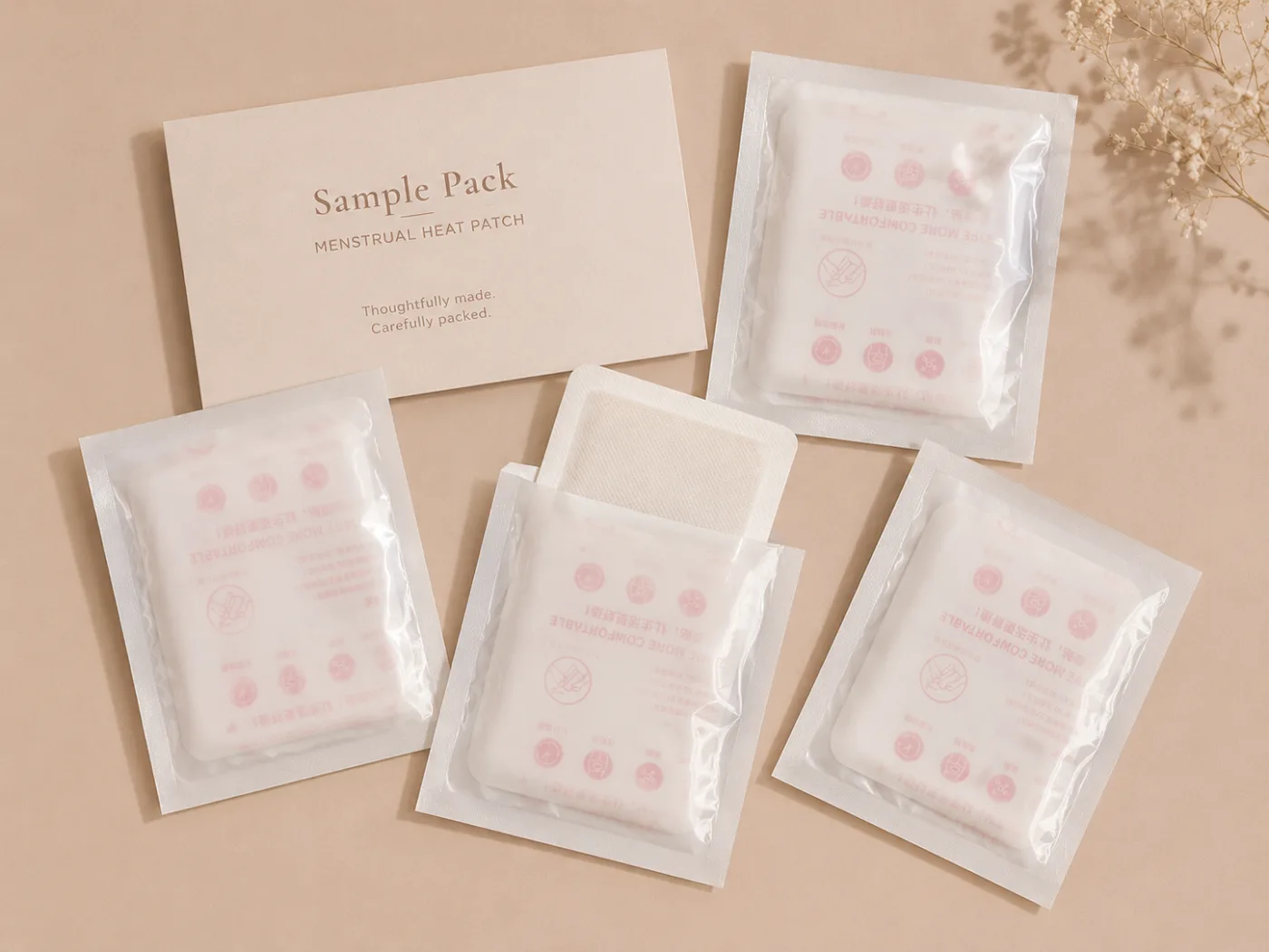 Sample pack contents visual for B2B buyer evaluation